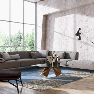 The Rug Seller Louis De Poortere Rugs Vintage Multi 8107 Forget Me Not Blue