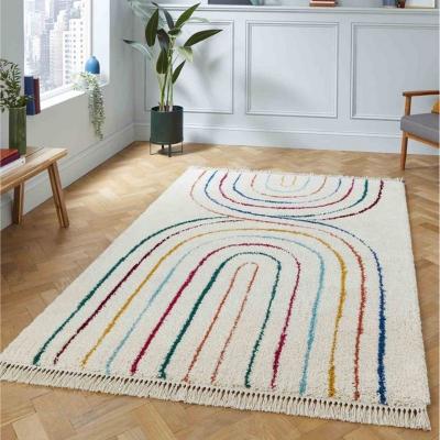 The Rug Seller Boho C443 Moroccan Shaggy Rugs in Multicolour200x290cm