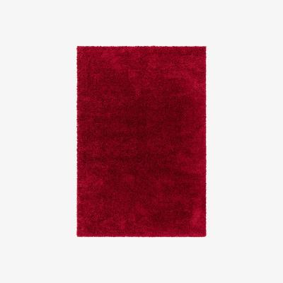 The Rug Seller Ritchie Soft Plain Shaggy Rugs in Red