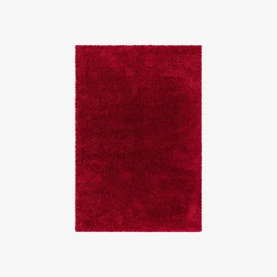 The Rug Seller Ritchie Soft Plain Shaggy Rugs in Red