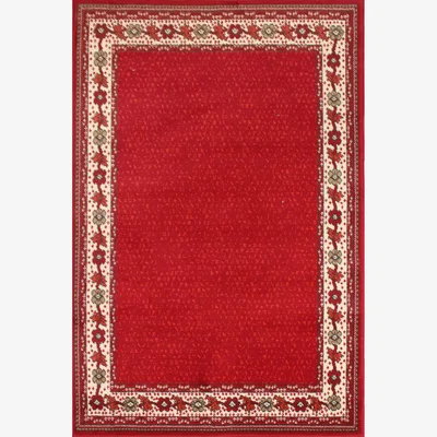 The Rug Seller Valencia Plain Bordered Rugs in Red&nbsp;120x160cm