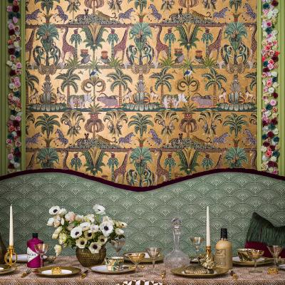 The Rug Seller Afrika Kingdom Wallpaper 119 5025 by Cole & Son in Olive Spring Metallic BronzeRoll