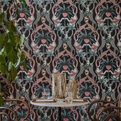 The Rug Seller Safari Totem Wallpaper 119 2008 by Cole & Son in Print Room Blue&nbsp;Roll