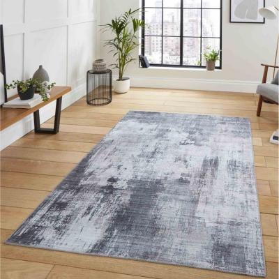 The Rug Seller Rio G5536 Modern Distressed Abstract Rug in Grey120x170cm