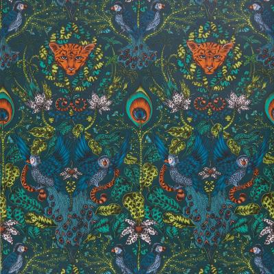 The Rug Seller Amazon Wallpaper W0098 03 by Emma J Shipley in Navy Blue&nbsp;Roll