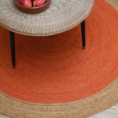 The Rug Seller Faro Circular Jute Rugs in Rust