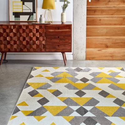 The Rug Seller Colt CL18 Pyramid Rugs in Mustard by Asiatic