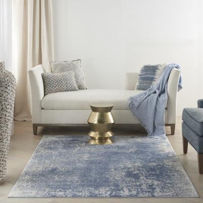 The Rug Seller KI50 Grand Expressions GNE01 Rugs by Kathy Ireland in Ivory Navy