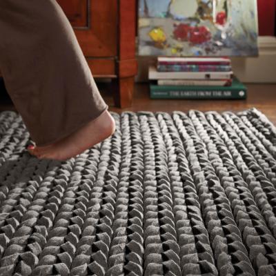The Rug Seller Urbane Felted Wool Rugs in Grey&nbsp;80x150cm