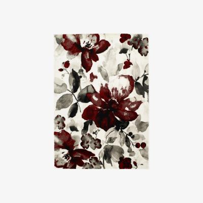 The Rug Seller Watercolour Floral Modern Abstract Rugs in Red&nbsp;120x170cm