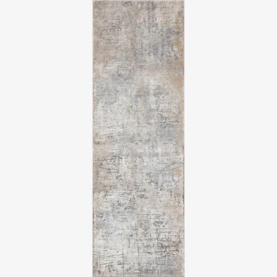 The Rug Seller Luzon Abstract Runner Rugs By Concept Loom LUZ801 in Blue Taupe&nbsp;80x240cm