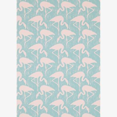The Rug Seller Flamingos Wallpaper 214569 by Sanderson in Turquoise Pink&nbsp;Roll