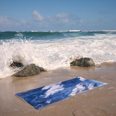 The Rug Seller Nuage 330 Bath Mat in Powder Blue by Designer Abyss & Habidecor&nbsp;70x120cm