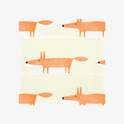 The Rug Seller Mr Fox Wallpaper 112271 by Scion in Ginger Orange&nbsp;Roll