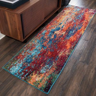 The Rug Seller Celestial Abstract Hallway Runner Rugs CES08 Wave by Nourison&nbsp;61x183cm