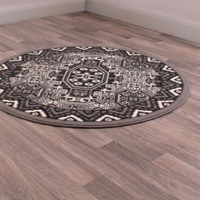 The Rug Seller Kayo Circular Rugs in Grey by Rugstyle