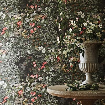 The Rug Seller Woodland Wallpaper 4011 by Cole & Son in Coral Olive Charcoal&nbsp;Roll