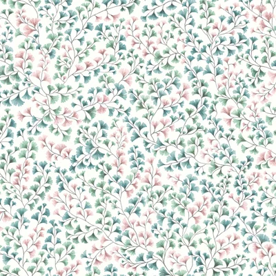 The Rug Seller Maidenhair Wallpaper 6017 by Cole & Son in Petrol Multi&nbsp;Roll