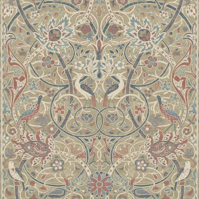 The Rug Seller Bullerswood Wallpaper 216446 by Morris & Co in Spice Manilla&nbsp;Panel