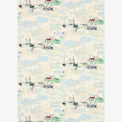The Rug Seller Sail Away Wallpaper 214588 by Sanderson in Sea Green&nbsp;Roll