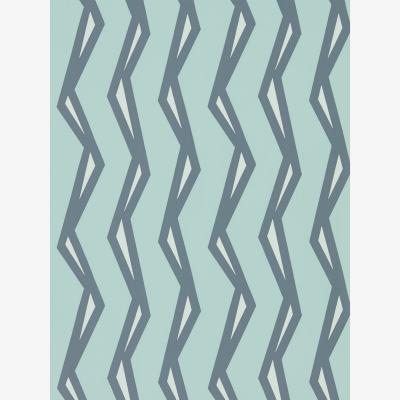 The Rug Seller Rayo Zigzag Wallpaper 111815 by Scion in Mist Denim Blue&nbsp;Roll