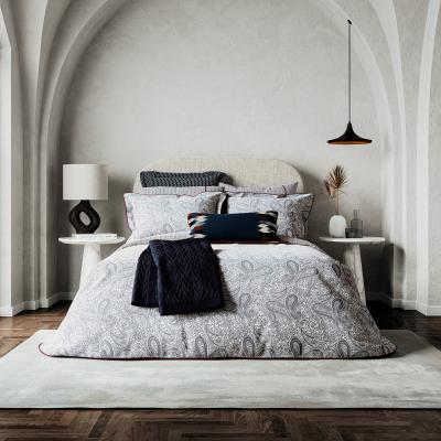 The Rug Seller Aruni Paisley Bedding by Bedeck of Belfast in Midnight Blue&nbsp;220x230cm
