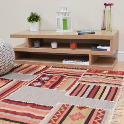 The Rug Seller Kelims KP01 Tribal Patchwork Flatweave Rugs in Multi&nbsp;160x230cm