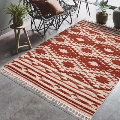 The Rug Seller Taza Boho Scandi Rugs in TA03 Terracotta Orange