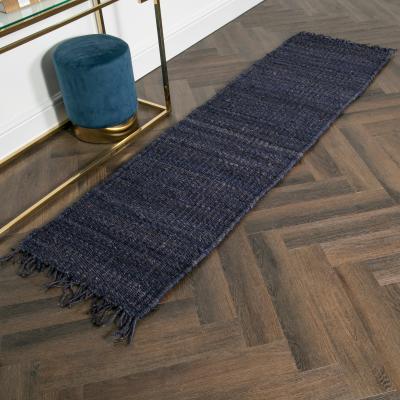 The Rug Seller Talulah Chunky Jute Runner Rug in Navy Blue60x230cm