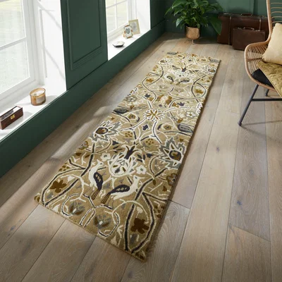The Rug Seller Bullerswood Runner Rugs 127301 in Stone Mustard By William Morris&nbsp;70x300cm