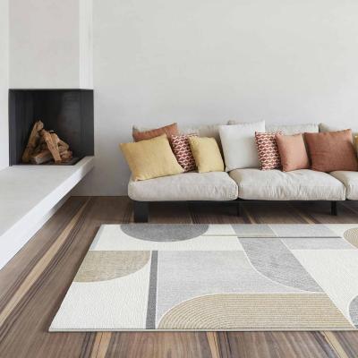 The Rug Seller Milano 46002 6191 Geometric Rugs in Gold Yellow