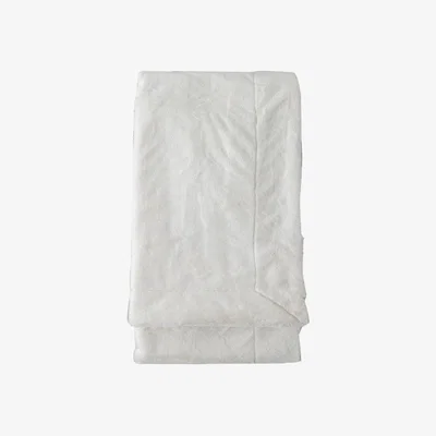 The Rug Seller Plush Velvet Kilburn & Scott Velvet Faux Fur Throw in Cream White&nbsp;140x180cm