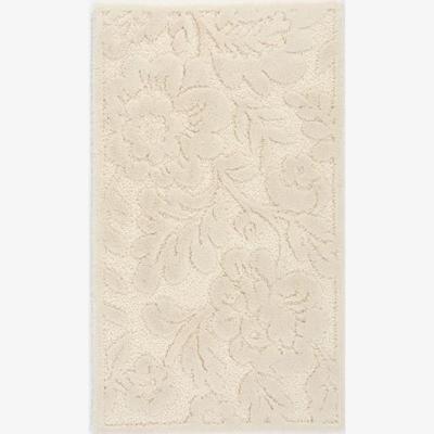 The Rug Seller Brighton 101 Floral Bath Mats in Ecru by Designer Abyss & Habidecor&nbsp;60x100cm