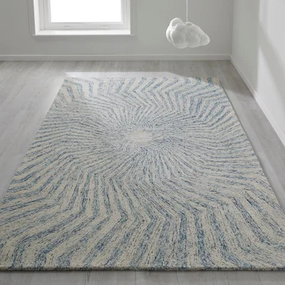 The Rug Seller Elements Spiral Rug in Blue&nbsp;160x235cm