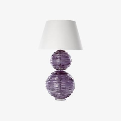 The Rug Seller Alfie Crystal Glass Lamp by William Yeoward in Amethyst Purple&nbsp;60x28cm