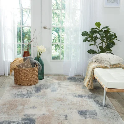 The Rug Seller Rustic Textures Rugs RUS02 in BGEGY&nbsp;282x389cm