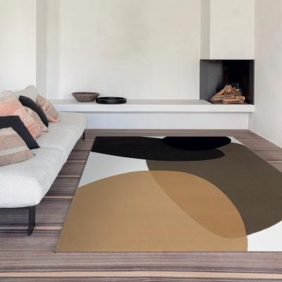 The Rug Seller Tiago 47001 AF102 Geometric Rugs in Green Camel