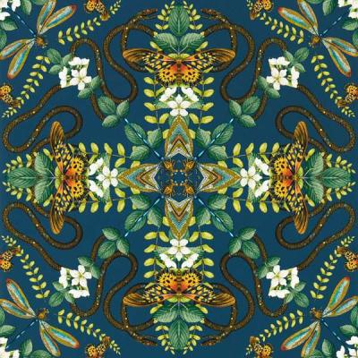 The Rug Seller Emerald Forest Wallpaper W0129 03 by Wedgwood in Midnight&nbsp;Roll