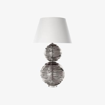 The Rug Seller Alfie Crystal Glass Lamp by William Yeoward in Slate Grey&nbsp;45x25cm