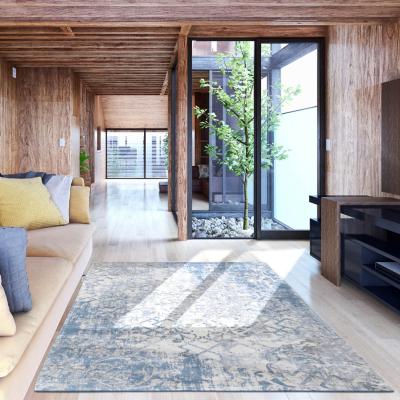 The Rug Seller Fading World Babylon Rugs 8545 Alhambra Modern Blue Cream Rug by Louis De Poortere&nbsp;200x280cm
