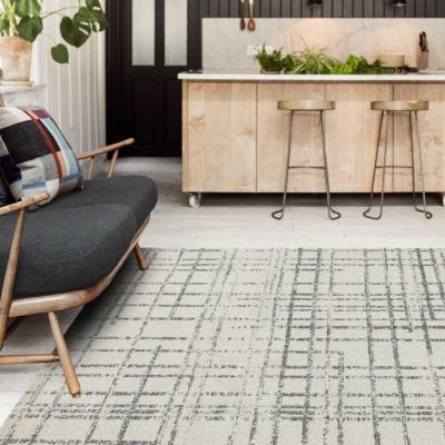 The Rug Seller Nova Grid Geometric Rugs NV31in Grey&nbsp;200x290cm