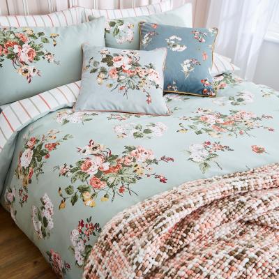 The Rug Seller Rosemore Cotton Bedding Set by Laura Ashley in Sage Green50x75cm