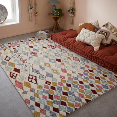 The Rug Seller Contours Kite Contemporary Wool Rug in Multi160x235cm