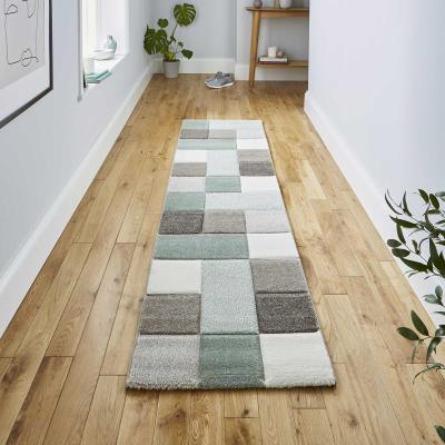 The Rug Seller Brooklyn Hallway Runners 646 in Beige and Green60x230cm