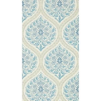 The Rug Seller Madurai Wallpaper 216754 by Sanderson in Indigo Blue&nbsp;Roll