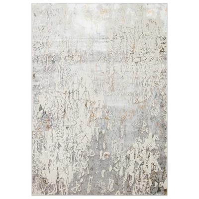The Rug Seller Dalia DAL07 Abstract Rugs in Ivory Silver Grey