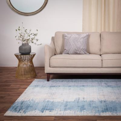 The Rug Seller Juno Abstract Rugs in Aquamarine Blue