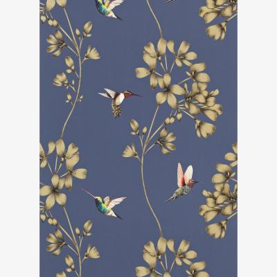The Rug Seller Amazilia Floral 111059 Wallpaper by Harlequin in Indigo Blue&nbsp;Roll