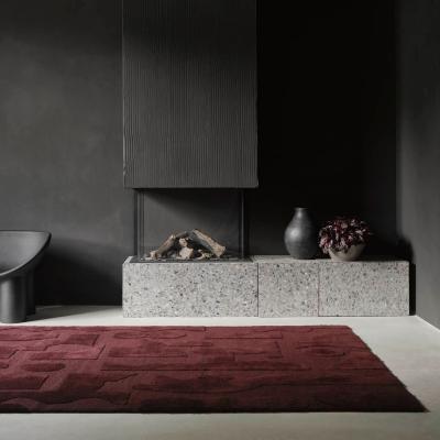 The Rug Seller Mural Modest 121100 Wool Rugs by Brink and Campman in Burgundy&nbsp;140x200cm