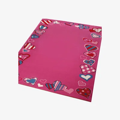The Rug Seller Weconhome Just Hearts Rugs 0766 03 in Pink
